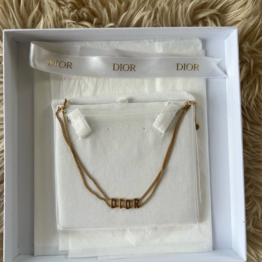 Dior Gold-Tone Chain Necklace